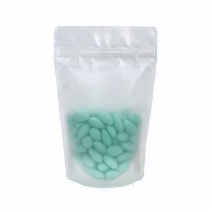 130 x 200 + 40 mm Matte Stand-Up Bag with Expandable Base Resealable Ziplock Packaging Bag