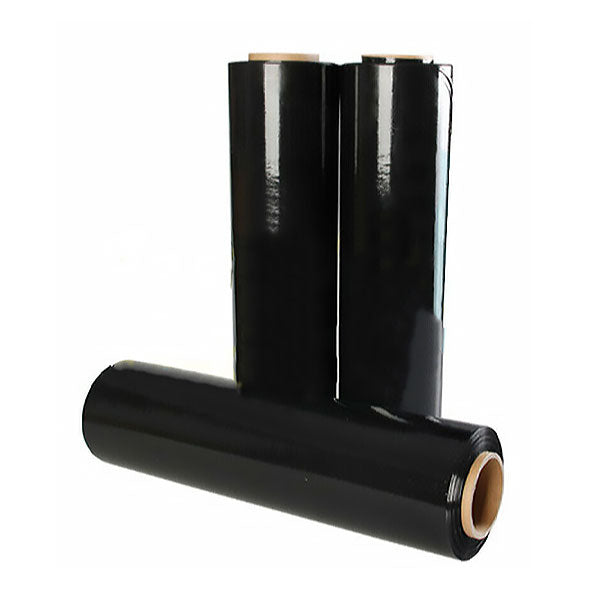 BLACK 500mm x 400m 25UM Stretch Film Pallet Wrap - Durable Carton Shrink Wrap