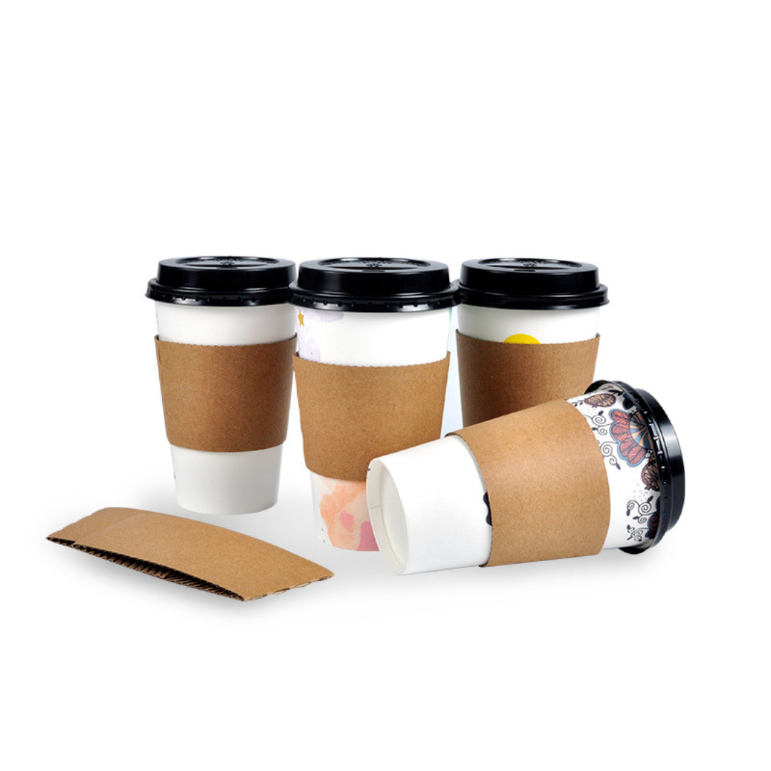 Eco-Friendly Brown Coffee Cup Sleeves – Reusable, Recyclable, and Sustainable