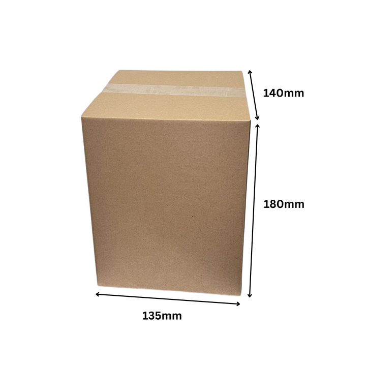 140 x 135 x 180mm - White Slotted Cardboard Shipping Boxes