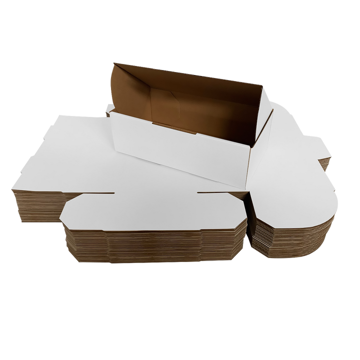 360 x 230 x 90mm White Corrugated Die Cut Mailing Box | Self-Locking, Flat-Pack, Eco-Friendly