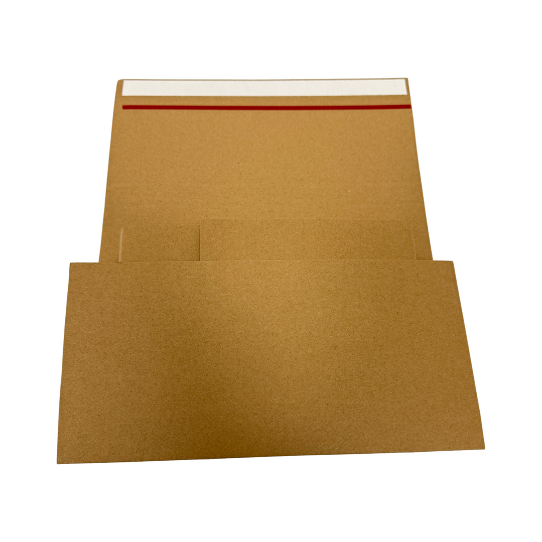 Wholesale Pack 1000pcs - 270 x 190 x 80mm Corrugated Book Wrap Mailers Peel & Seal, Adjustable, Recyclable