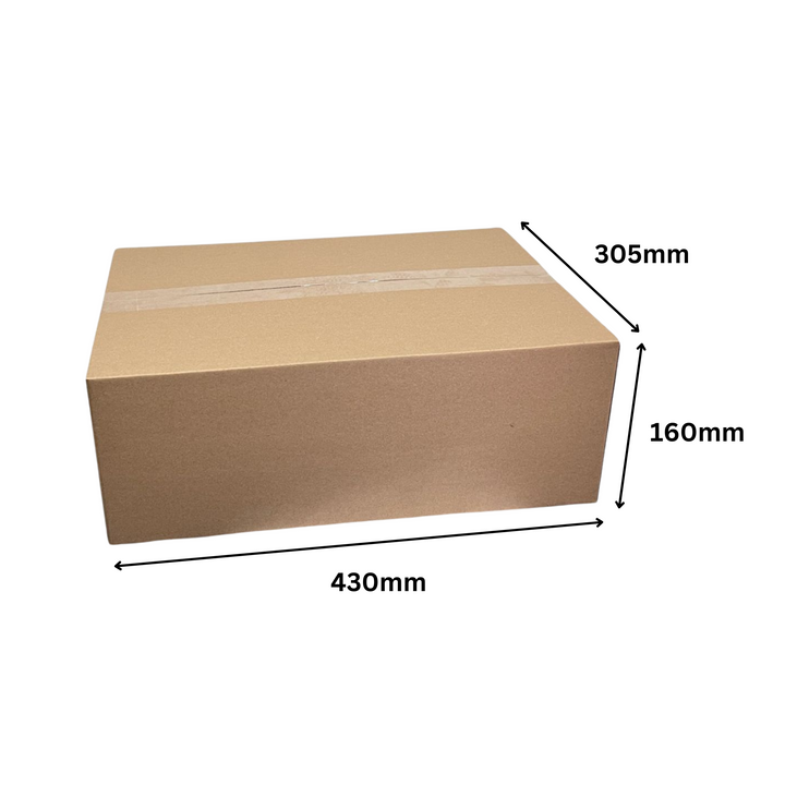 Kraft Regular Slotted Brown Box Heavy Duty 430 x 305 x 160mm - Brown Postal Boxes- Sturdy and Durable Brown Cardboard Postal Boxes