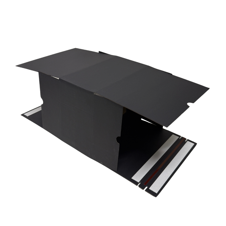 Full Black Self Sealing Box 240 × 190 × 120 mm – Sturdy and Durable Cardboard Postal Boxes