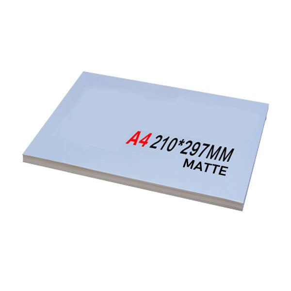 A4 White Matte Self-Adhesive Sticker Paper: Compatible with Laser & Inkjet Printers