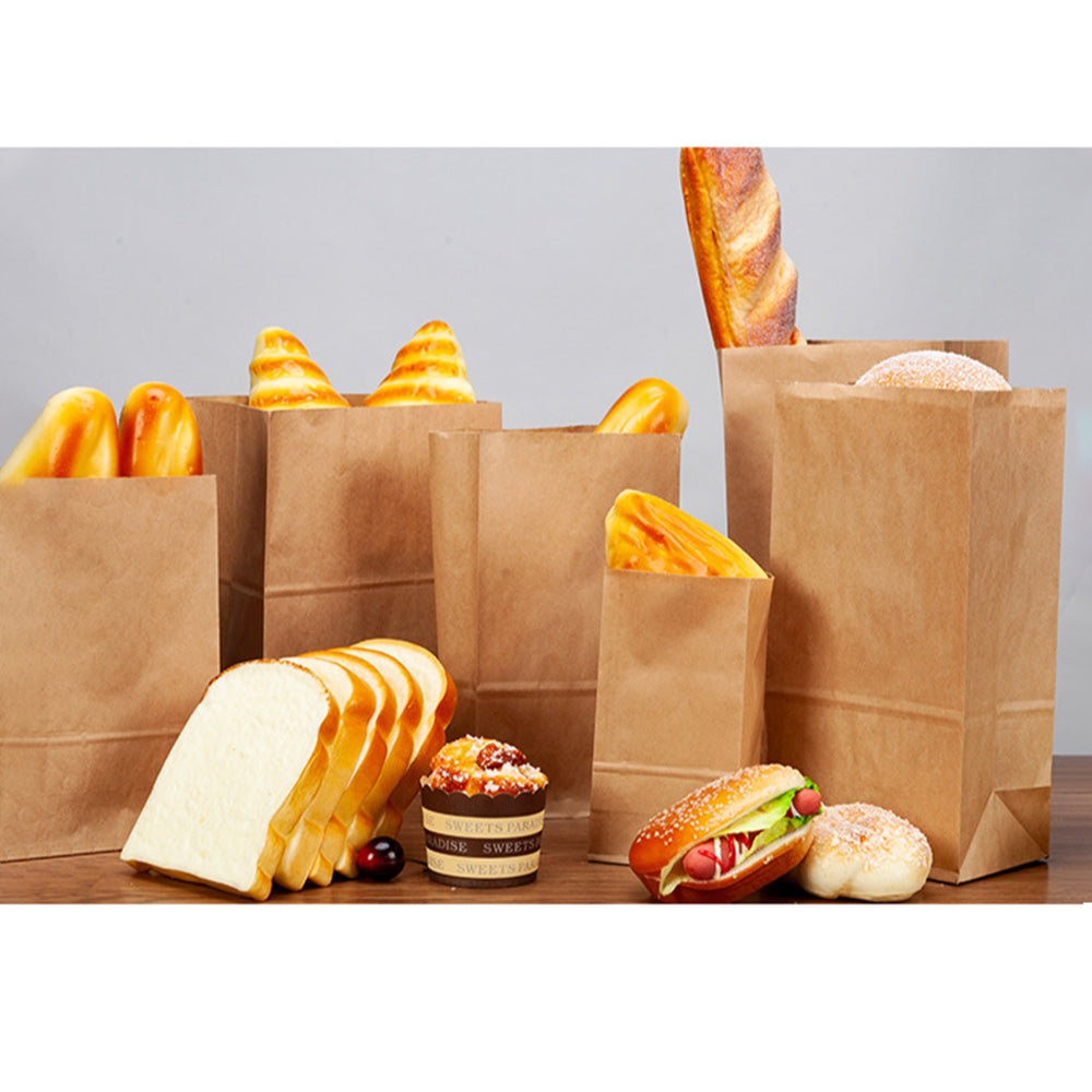 21.5 x 12 x 7cm Small Brown Kraft Paper Bags | Take Away Food, Lolly, Grocery, Buffet, Craft, Gift, Market Bag