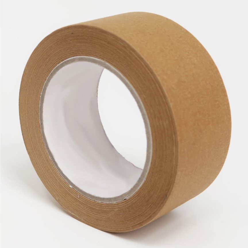 Self-Adhesive 50m x 48mm Kraft Brown Paper Tape - Perfect for Picture Framing, Packing, and Craft Projects