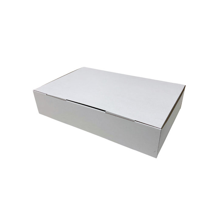 440 x 360 x 80mm White Corrugated Die Cut Mailing Box | Self-Locking, Flat-Pack, Eco-Friendly