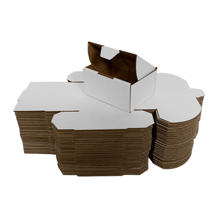 100 x 75 x 50mm Die Cut Mailing Shipping Packing Cardboard Boxes White