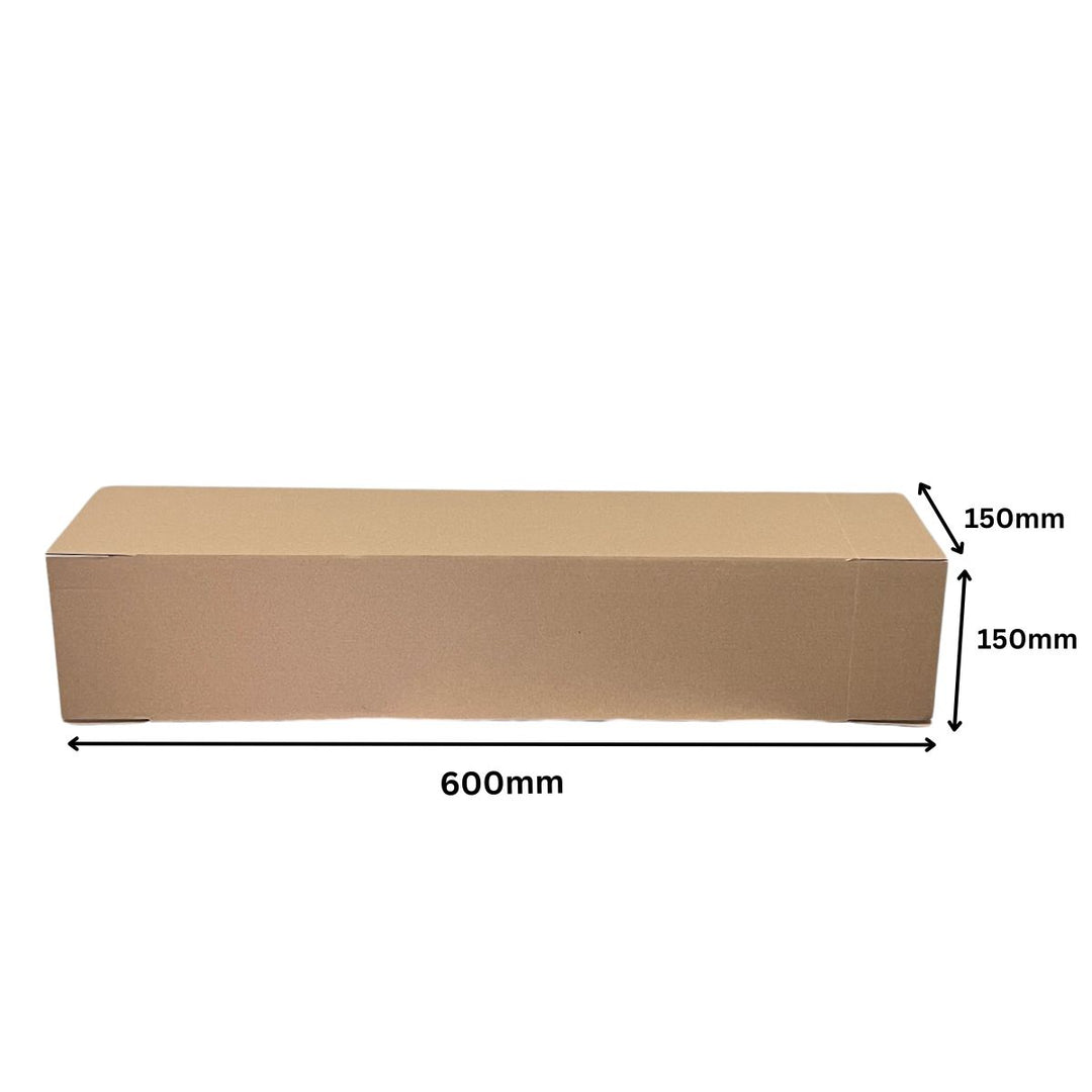 Heavy-Duty Brown Mailing Tube - 150 x 150 x 600mm - Secure Long Tube Carton