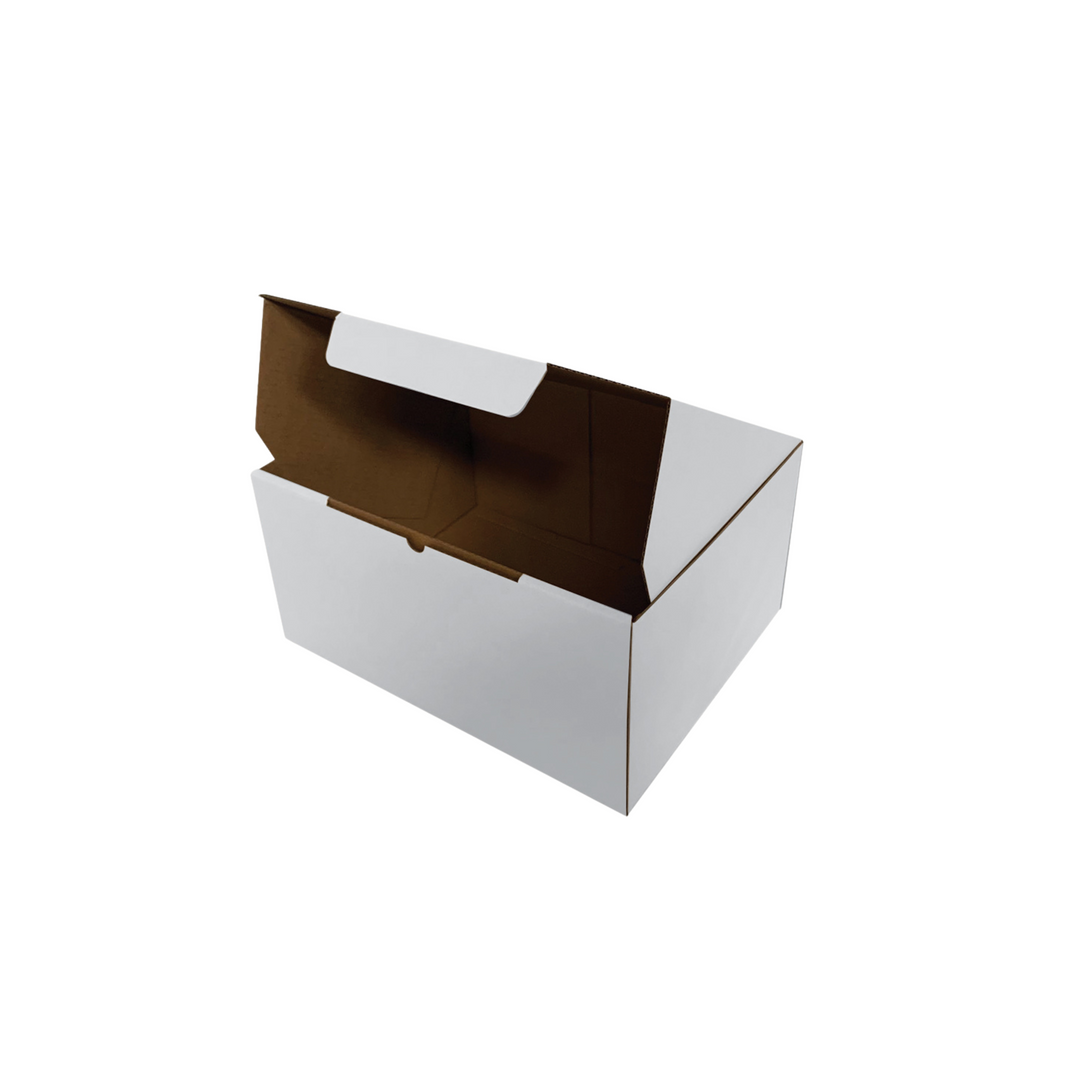 240 x 190 x 120mm Die Cut Mailing Shipping Packing Cardboard Boxes White