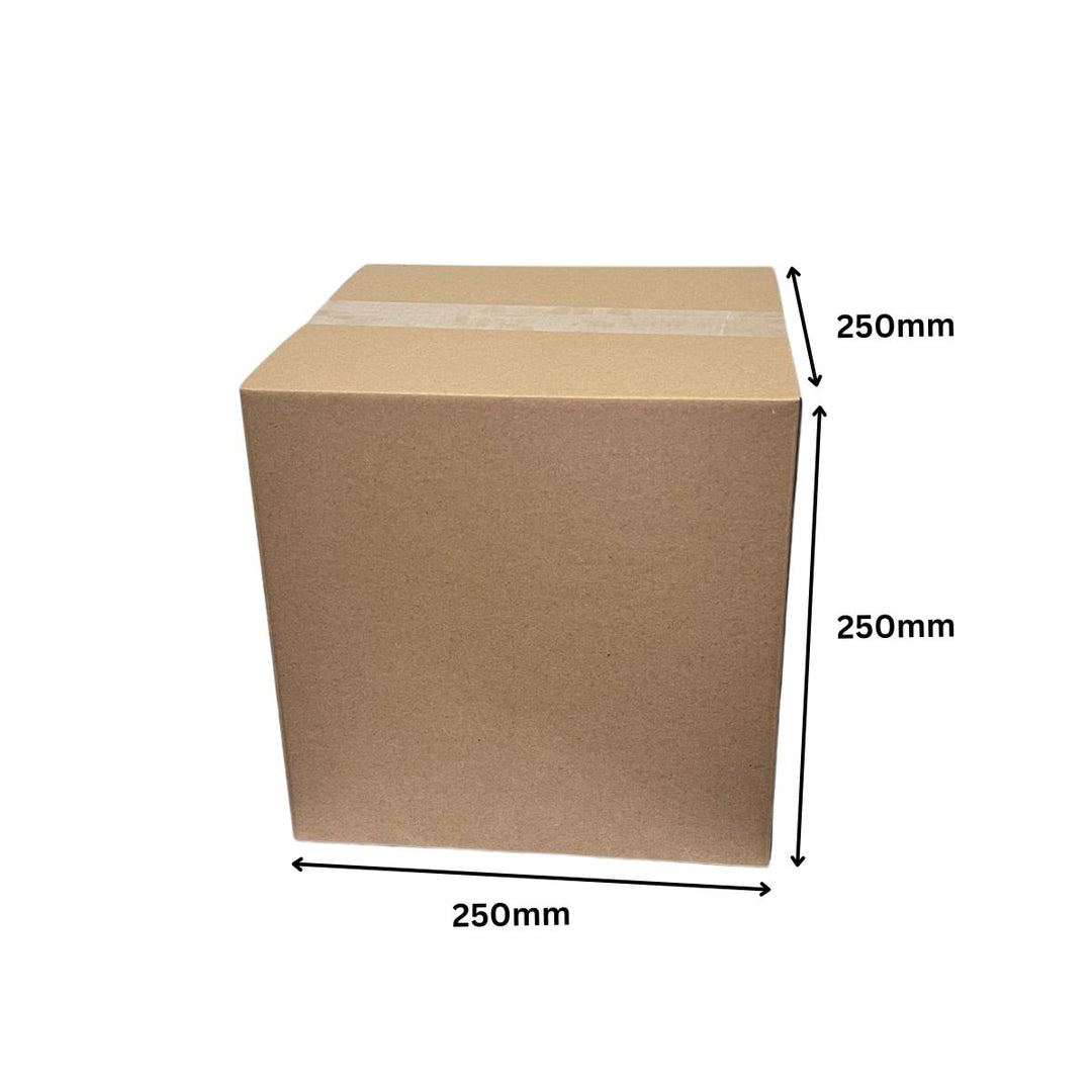 250 x 250 x 250mm Cube Mailing Shipping Packing Cardboard Boxes Brown- Best Cube Boxes Cardboard - Medium Sized Cube Cardboard Boxes