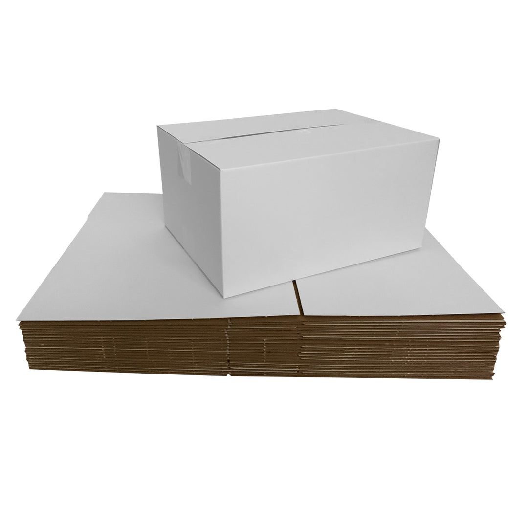 270 x 160 x 120mm Regular Mailing Slotted Shipping Packing Cardboard Boxes White