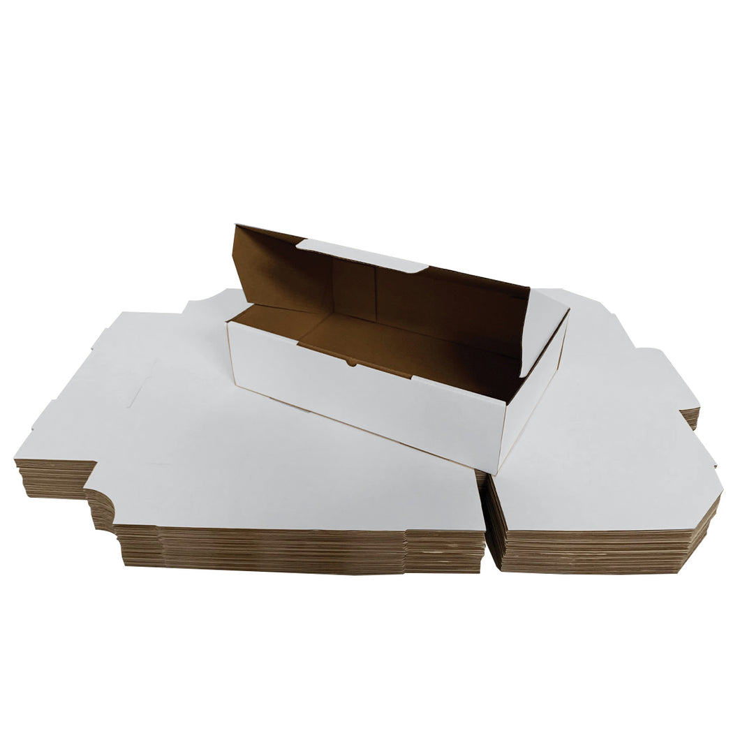 300 x 160 x 100mm Die Cut Mailing Shipping Packing Cardboard Boxes White