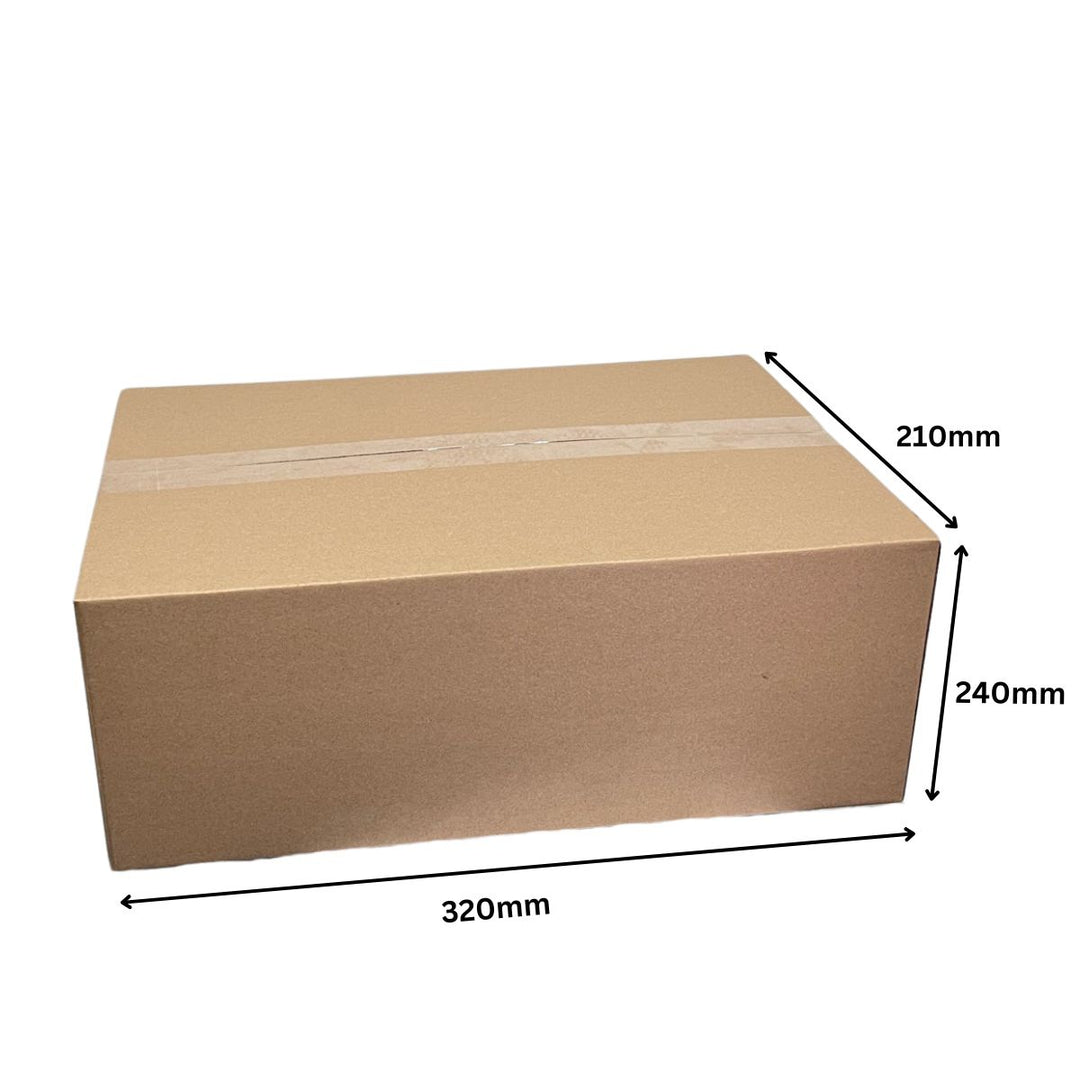 Kraft Self Sealing Brown Box Heavy Duty 320 x 240 x 210mm - Brown Postal Boxes- Sturdy and Durable Brown Cardboard Postal Boxes