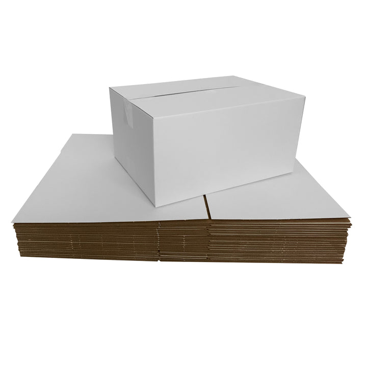 Wholesale 800pcs 320 x 240 x 160mm Regular Mailing Slotted Shipping Packing Cardboard Boxes - White