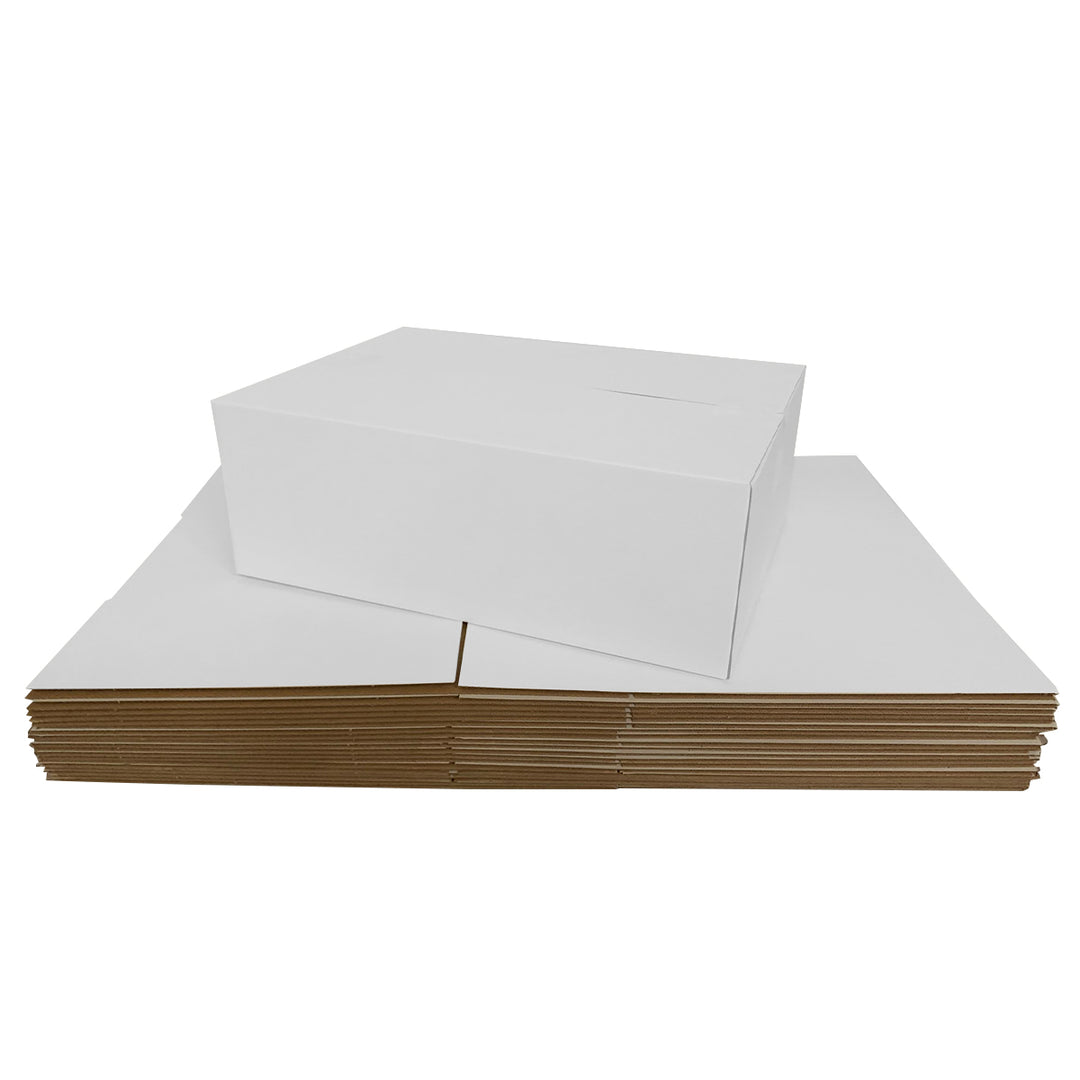 Wholesale 1000pcs 390 x 280 x 140mm Regular Mailing Slotted Shipping Packing Cardboard Boxes - White