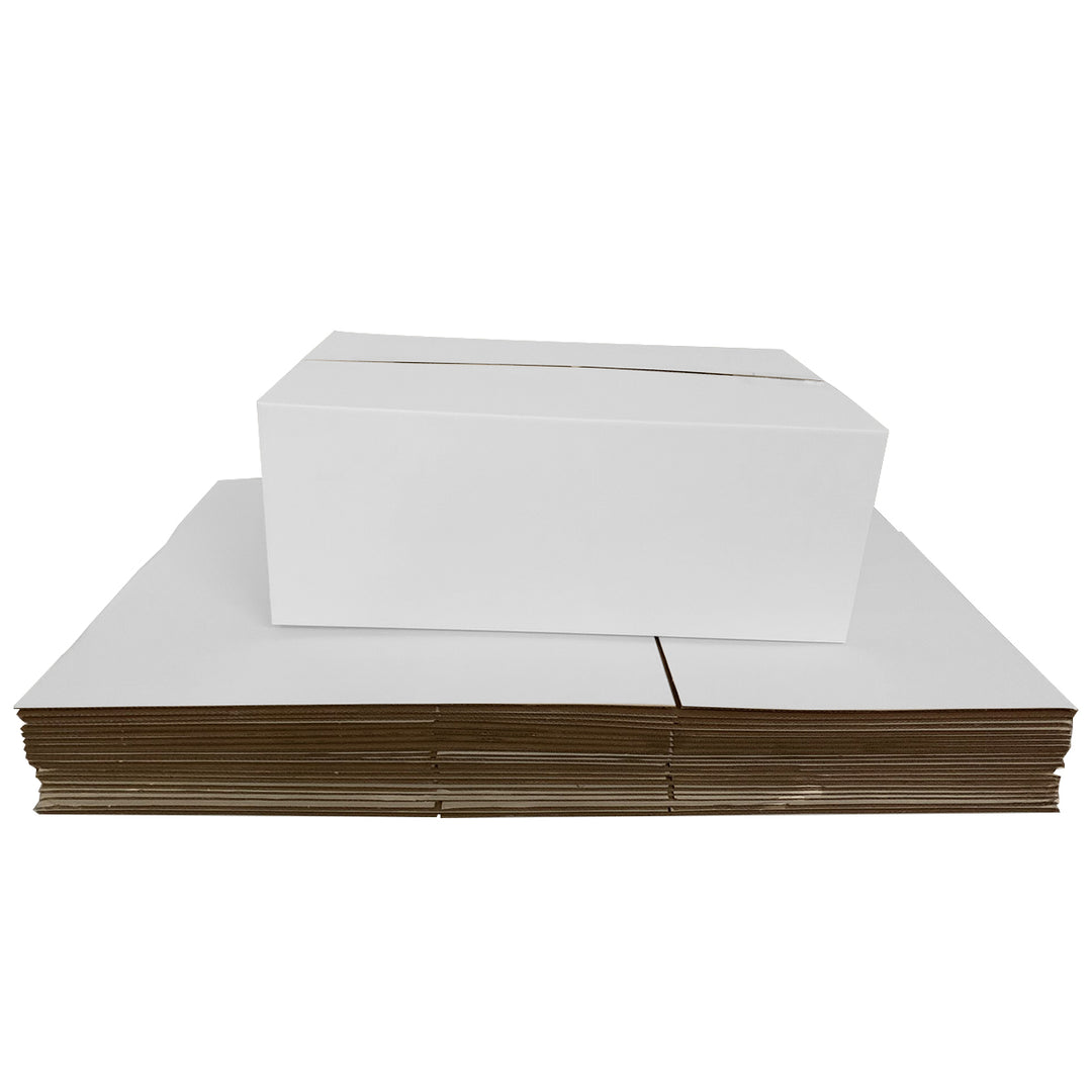 Wholesale 1000pcs 400 x 200 x 180mm Regular Mailing Slotted Shipping Packing Cardboard Boxes - White