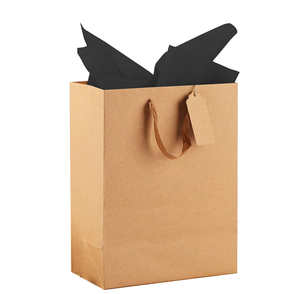 500pcs Black Gift Wrapping Tissue Packaging Paper - 50cm x 70cm, Recyclable & Eco-Friendly