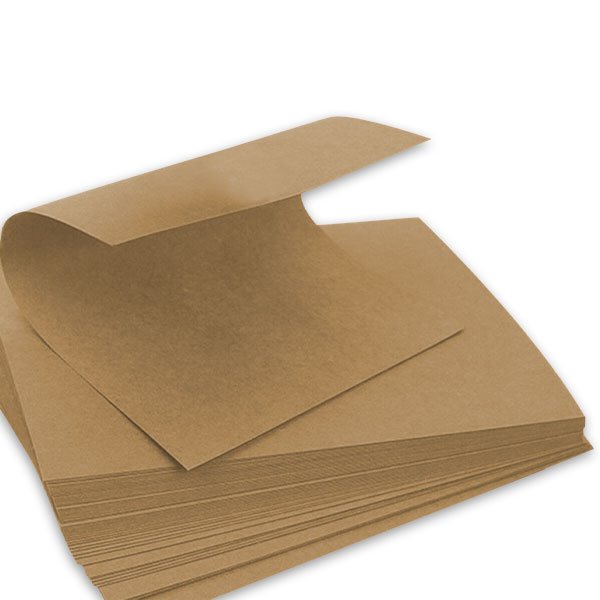 A4 350GSM Brown Kraft Thick Paper Sheets - Natural Recycled for Invitations & Weddings