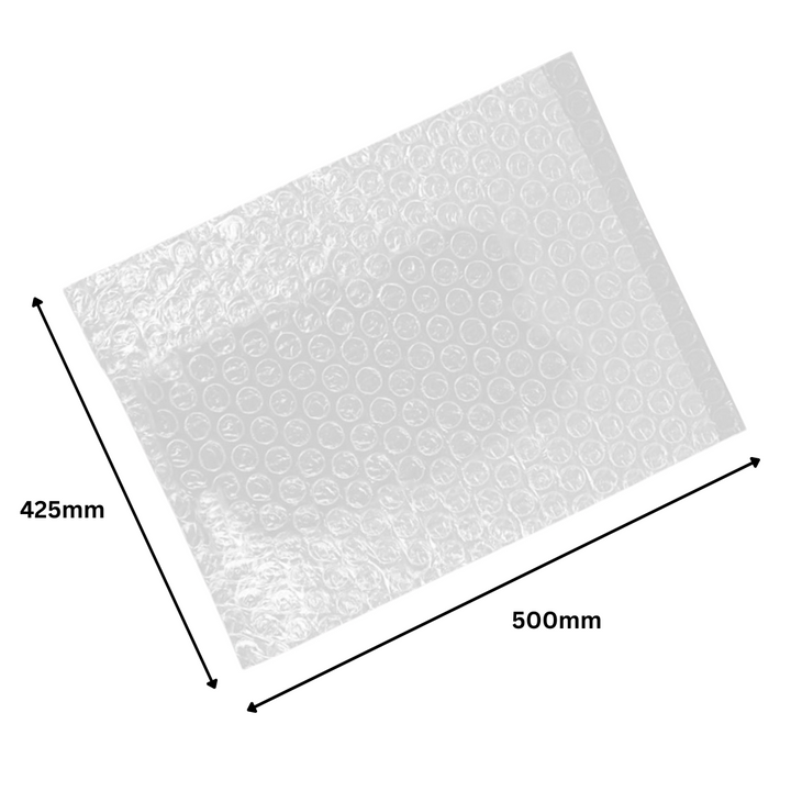100pcs 425 x 500mm Bubble Seamless Bottom Pouch Clear Aircap Bubble Wrap Bags