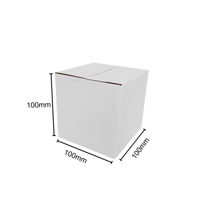 100 x 100 x 100mm Cube Mailing Shipping Packing Cardboard Boxes White- Best Cube Boxes Cardboard - Medium Sized Cube Cardboard Boxes