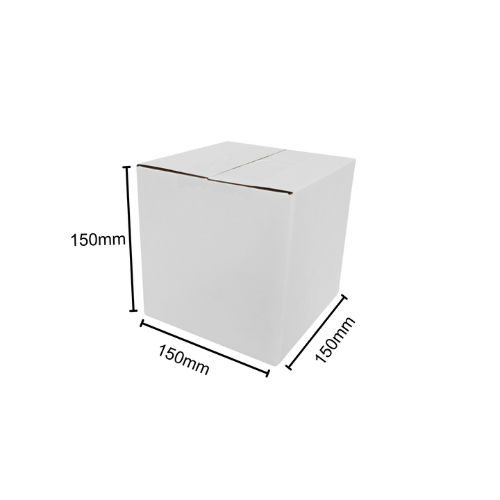 150 x 150 x 150mm Cube Mailing Shipping Packing Cardboard Boxes White