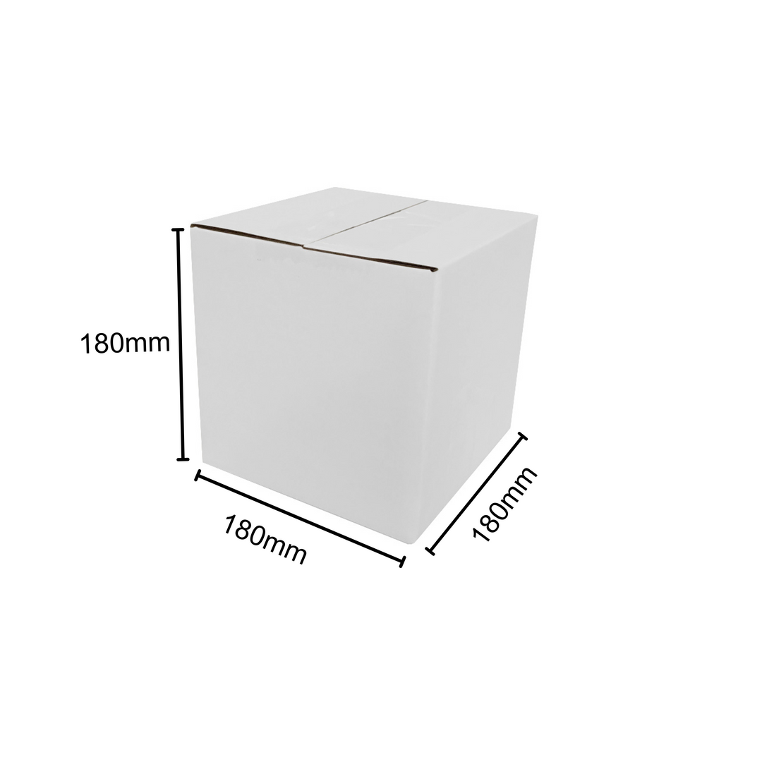 180 x 180 x 180mm Cube Mailing Shipping Packing Cardboard Boxes White