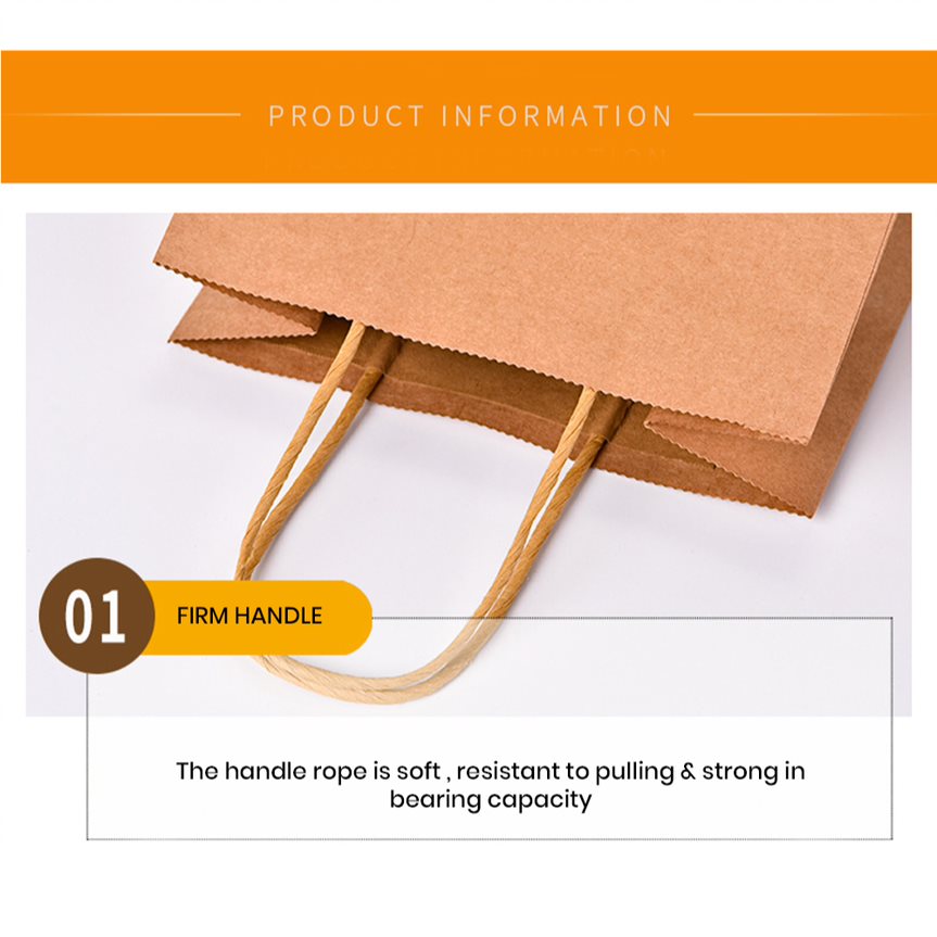 210 x 150 x 80mm 150GSM A5 Recyclable Brown Craft Paper Gift Bags with Handle – Bulk Sale Super Value