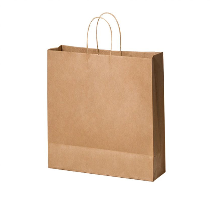 270 x 210 x 110mm 150GSM 100% Recyclable Medium Craft Paper Gift Brown Carry Bag with Handle | Bulk Sale Super Value