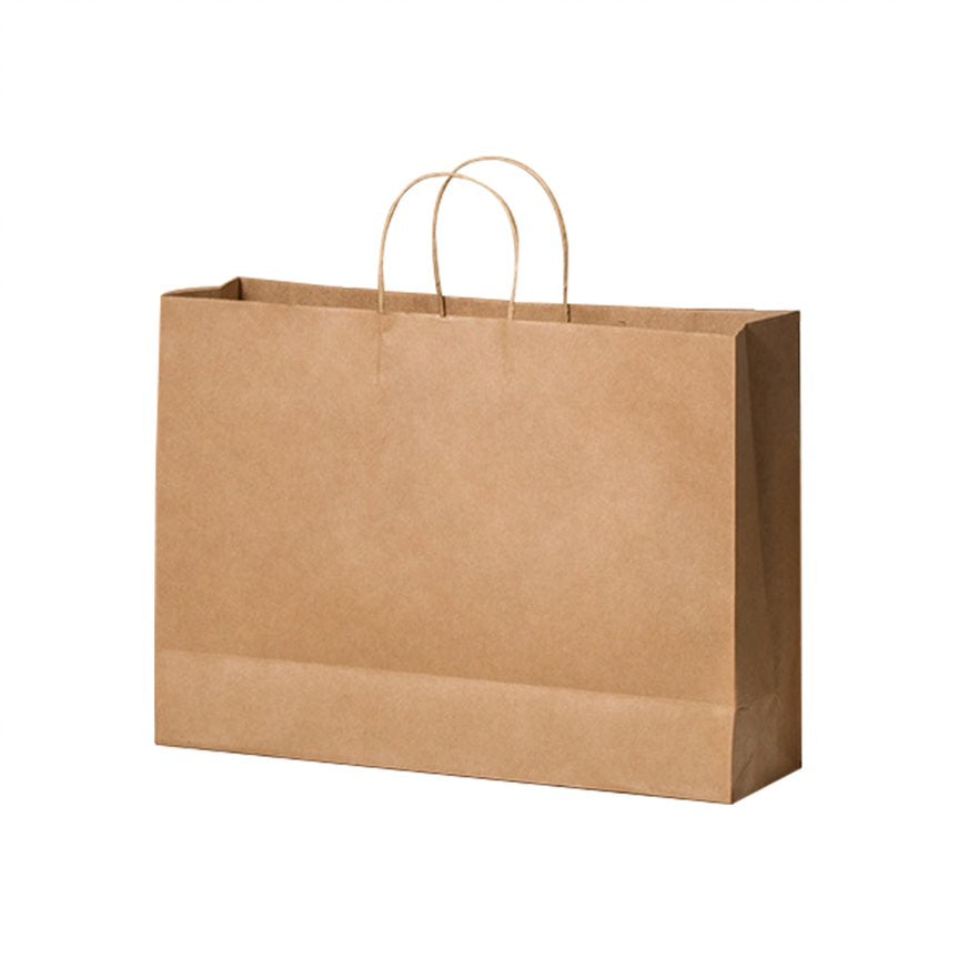 320 x 110 x 270mm 150GSM A4 Recyclable Large Craft Paper Gift Brown Carry Bag with Handle | Bulk Sale Super Value