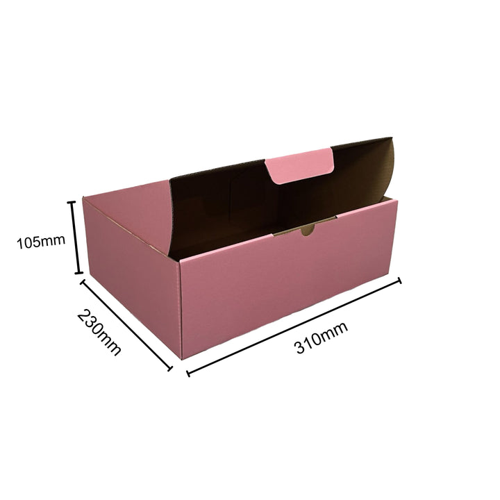 310 x 230 x 105mm Die Cut Mailing Shipping Packing Cardboard Boxes Pink- Amazing cardboard box, Order Cardboard Boxes