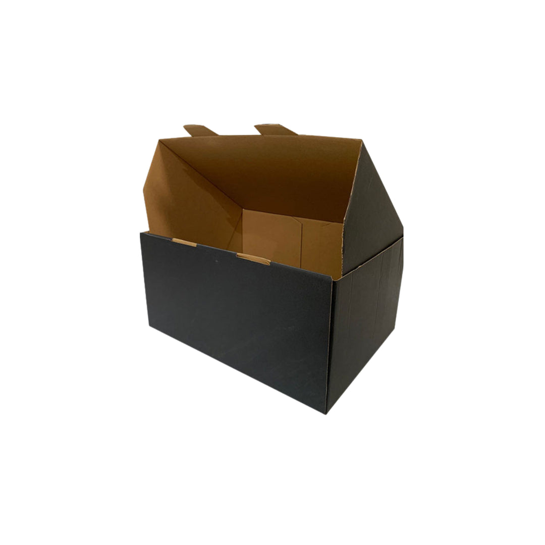 320 x 240 x 160mm Die Cut Mailing Shipping Packing Cardboard Boxes Black