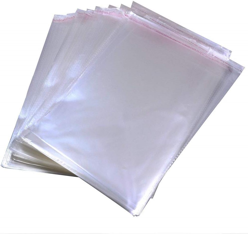 100 x 200mm + 30mm OPP Cellophane Resealable Plastic Bags