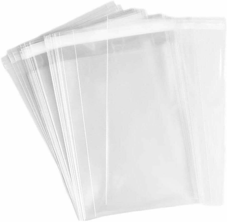 40 x 210mm + 30mm OPP Cellophane Resealable Plastic Bags