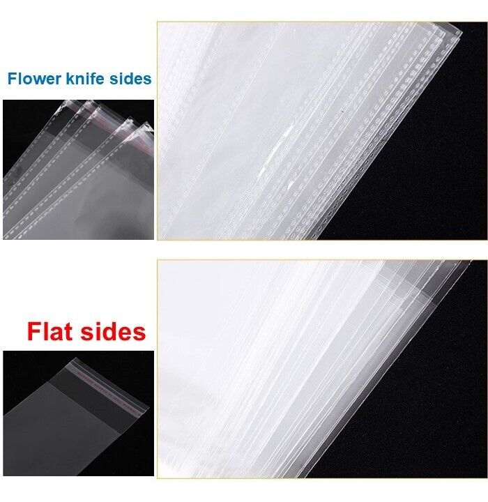 Wholesale 10,000pcs 40 x 60mm + 20mm Lip Crystal Clear OPP Resealable Plastic Bags – 40 Microns, Acid-Free