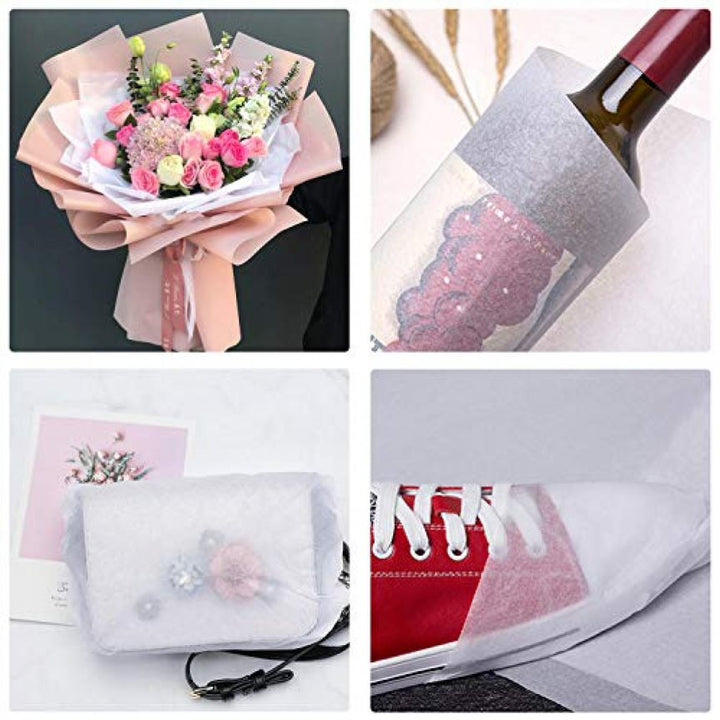 500pcs White Gift Wrapping Tissue Packaging Paper 50cm x 70cm - Recyclable and Eco-Friendly