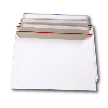 110 x 220mm Card Mailer Envelope - 300gsm Durable White Tough Bag