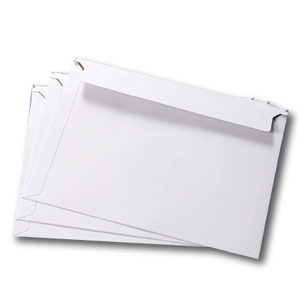 110 x 220mm Card Mailer Envelope - 300gsm Durable White Tough Bag