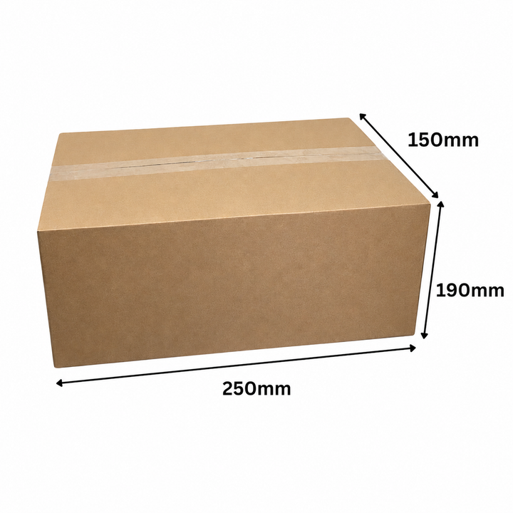 250 x 150 x 190mm Brown B Flute Slotted Cardboard Shipping Boxes