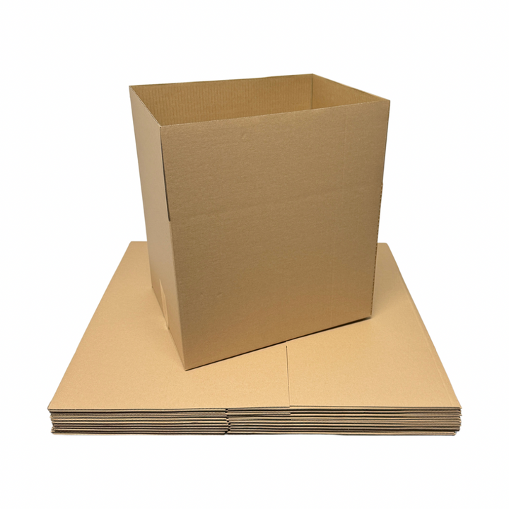 400 x 300 x 300mm Brown Corrugated Slotted Box | B Flute, Durable, Flat-Pack, Recyclable Shipping Carton