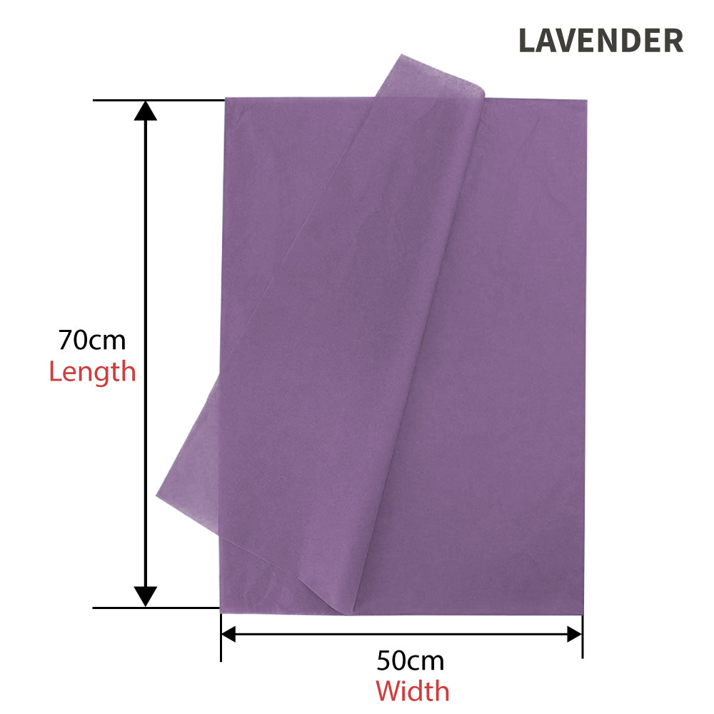 500pcs Lavender Gift Wrapping Tissue Packaging Paper - 50cm x 70cm, Recyclable & Eco-Friendly