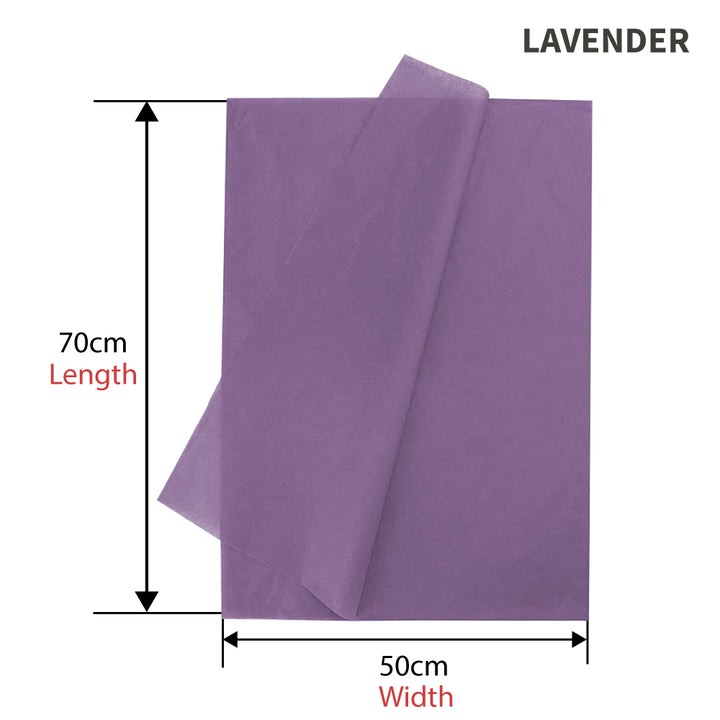 500pcs Lavender Gift Wrapping Tissue Packaging Paper - 50cm x 70cm, Recyclable & Eco-Friendly