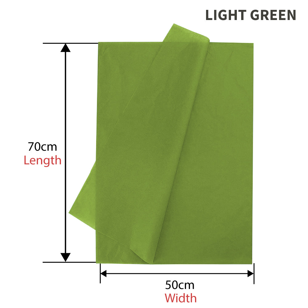 500pcs Light Green Gift Wrapping Tissue Packaging Paper - 50cm x 70cm, Recyclable & Eco-Friendly