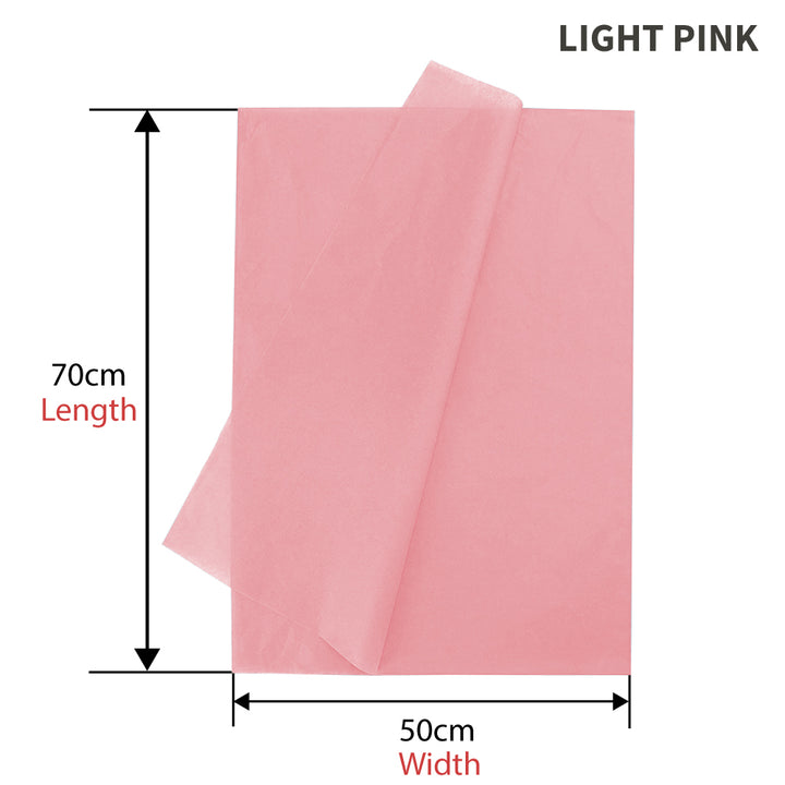 500pcs Light Pink Gift Wrapping Tissue Packaging Paper - 50cm x 70cm, Recyclable & Eco-Friendly