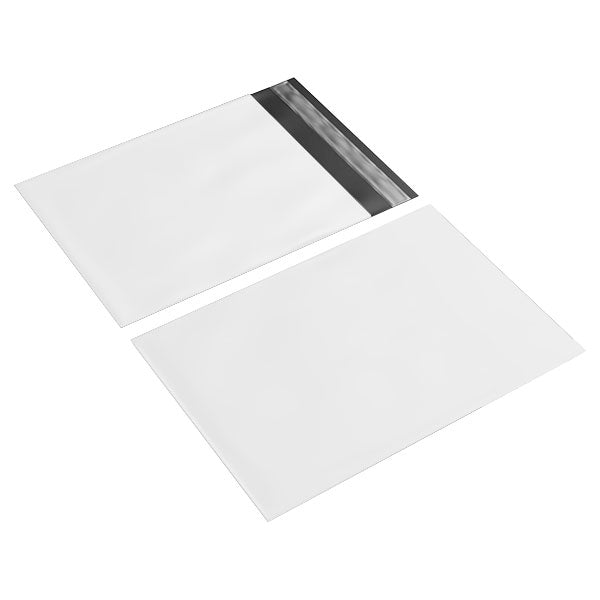 200mm x 260mm + 40mm Poly Mailing Courier Satchel White