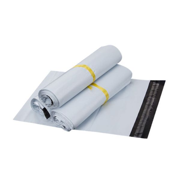 200mm x 800mm + 50mm Poly Mailing Courier Satchel White