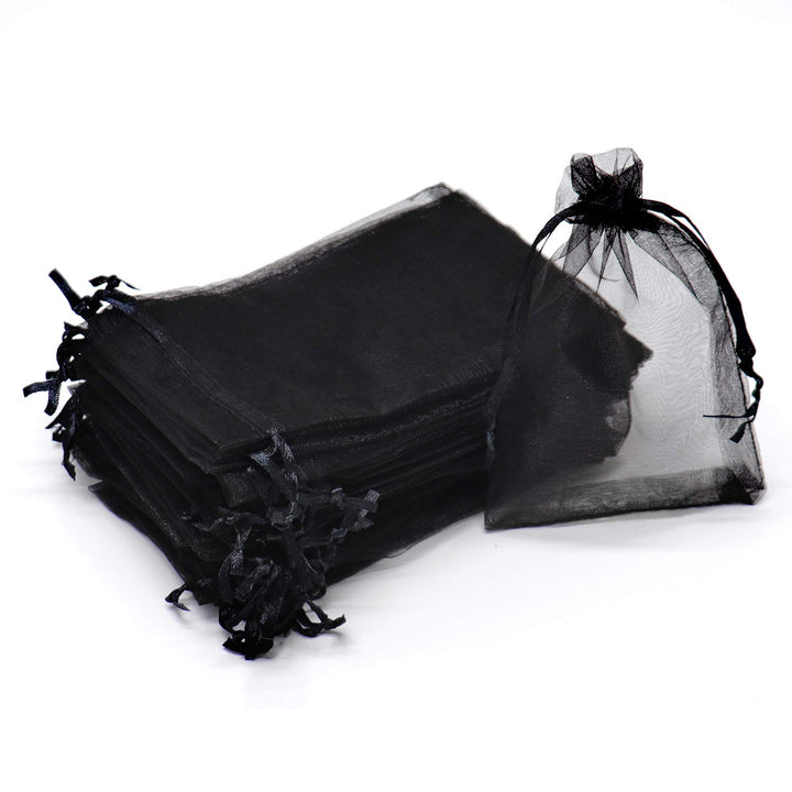 Black Organza Sheer Bags | Jewelry, Wedding, Candy Packaging Gift Bags