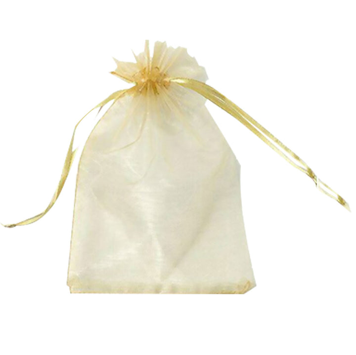 Gold Organza Sheer Gift Bags: Stylish Packaging for Jewelry and Wedding Favors