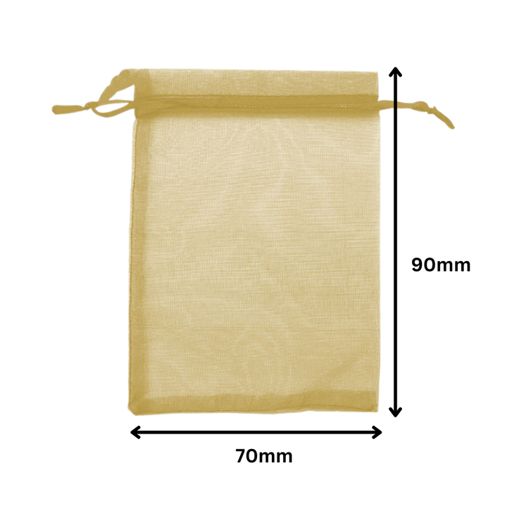 Gold Organza Sheer Gift Bags: Stylish Packaging for Jewelry and Wedding Favors